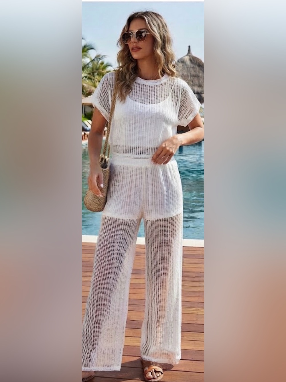 Laguna Blu Mesh Swim Cover Up Set